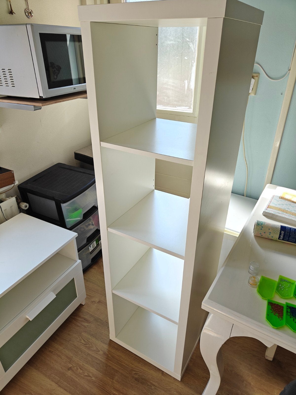 Ikea kast Kallex wit 4 vakken, Huis en Inrichting, Kasten | Stellingkasten, Ophalen, Gebruikt