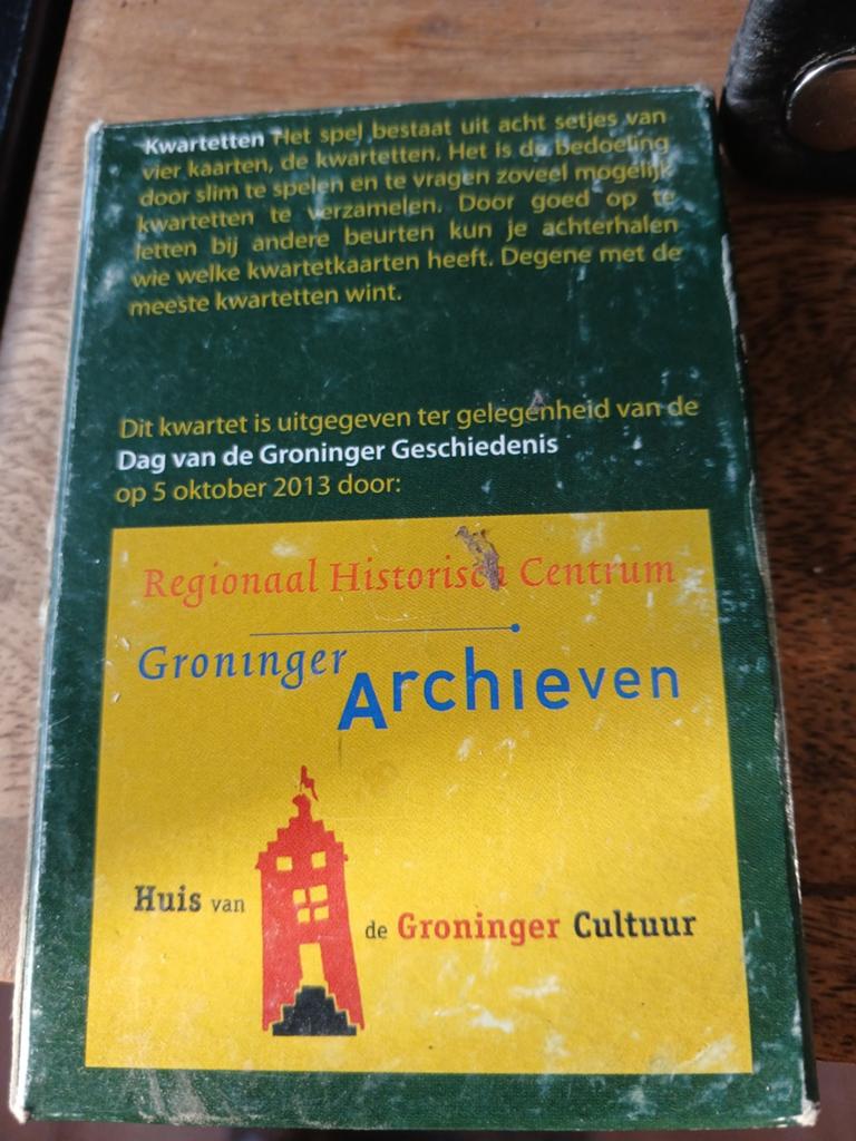 Kwartetspel groninger canon, Ophalen of Verzenden, Nieuw, Kwartet(ten)