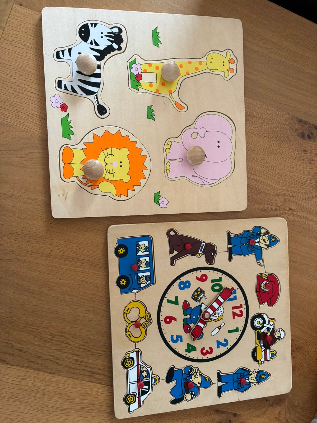 Houten puzzelset, Ophalen of Verzenden, Minder dan 10 stukjes, Zo goed als nieuw, 6 maanden tot 2 jaar