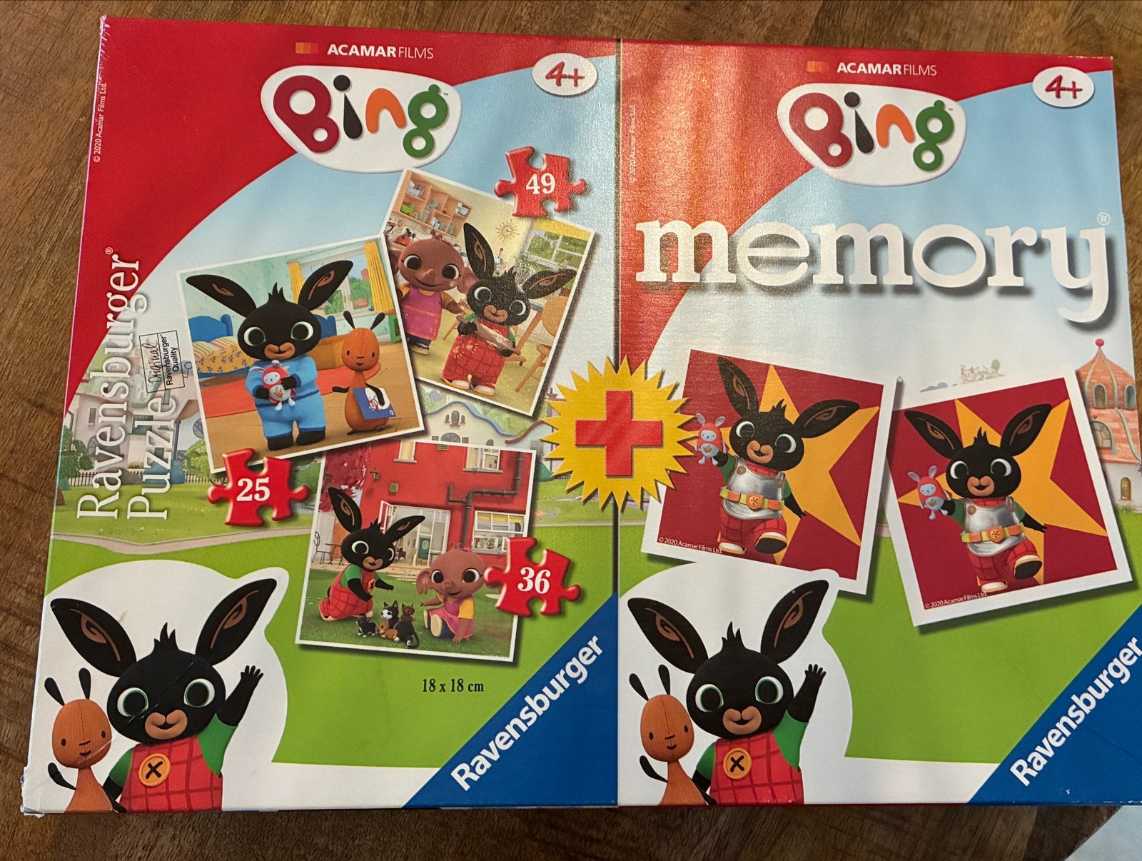 Ravensburger Bing Puzzel en Memory Spel 4+, Ophalen, Meer dan 50 stukjes, Zo goed als nieuw, 4 tot 6 jaar