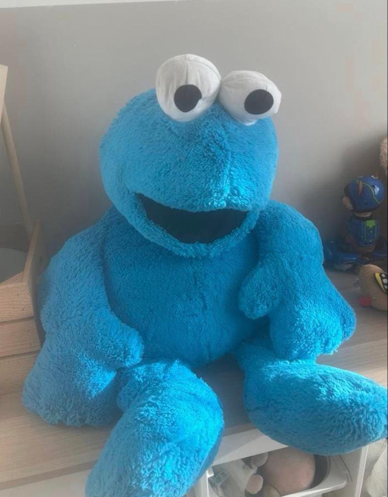 XXL Koekiemonster Knuffel 110 cm - Sesamstraat, Gebruikt, Overige merken, Overige karakters, Overige typen