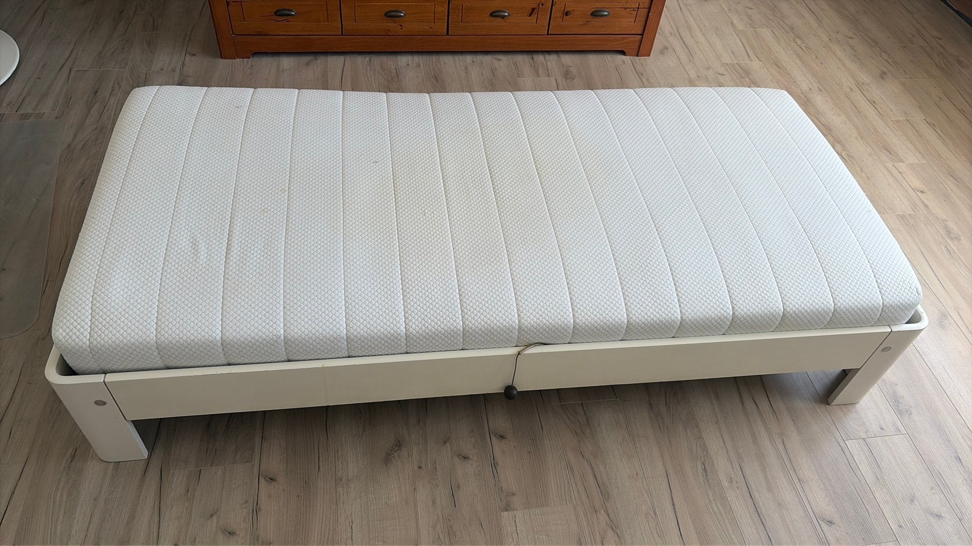 Auping auronde, Ophalen, 90 cm, Eenpersoons, Wit