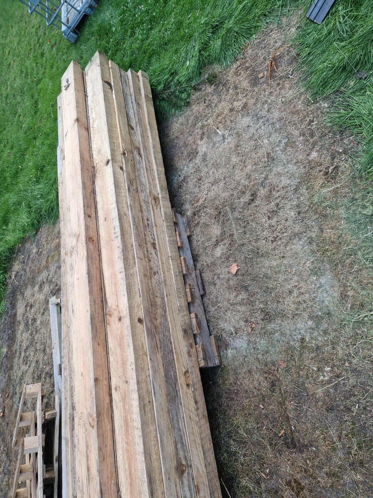 Douglas balken 70x170 mm - 18x3m en 1x4m, Ophalen, Gebruikt, Balk, Overige houtsoorten