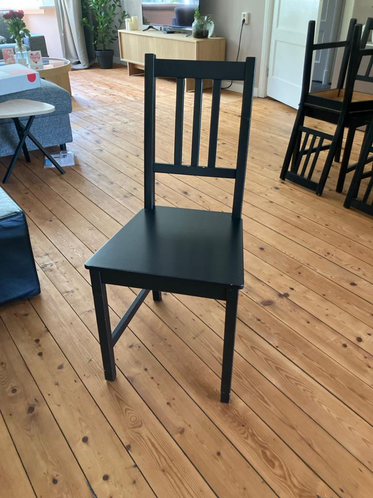IKEA Stefan eetkamerstoelen (7 stuks), Huis en Inrichting, Ophalen, Gebruikt, Zwart, IKEA