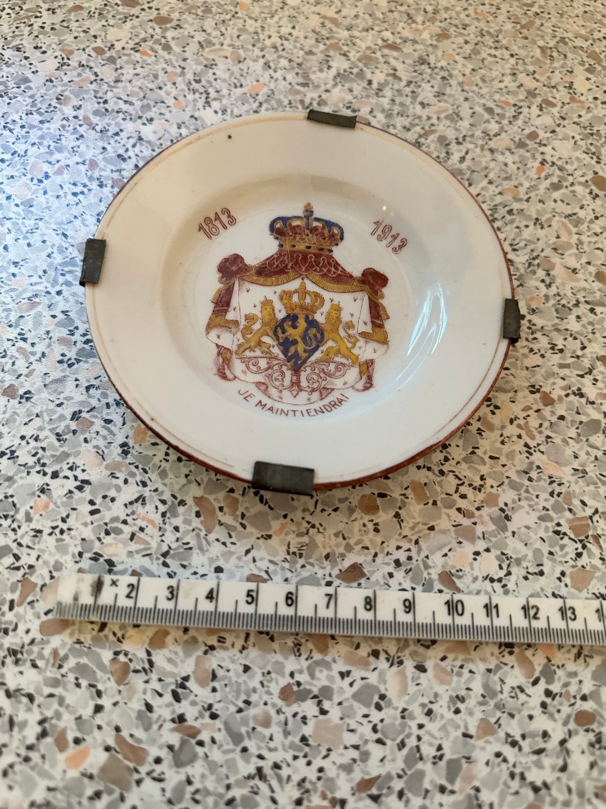 Antiek herdenkingsbord 1813-1913 'Je Maintiendrai', Ophalen of Verzenden