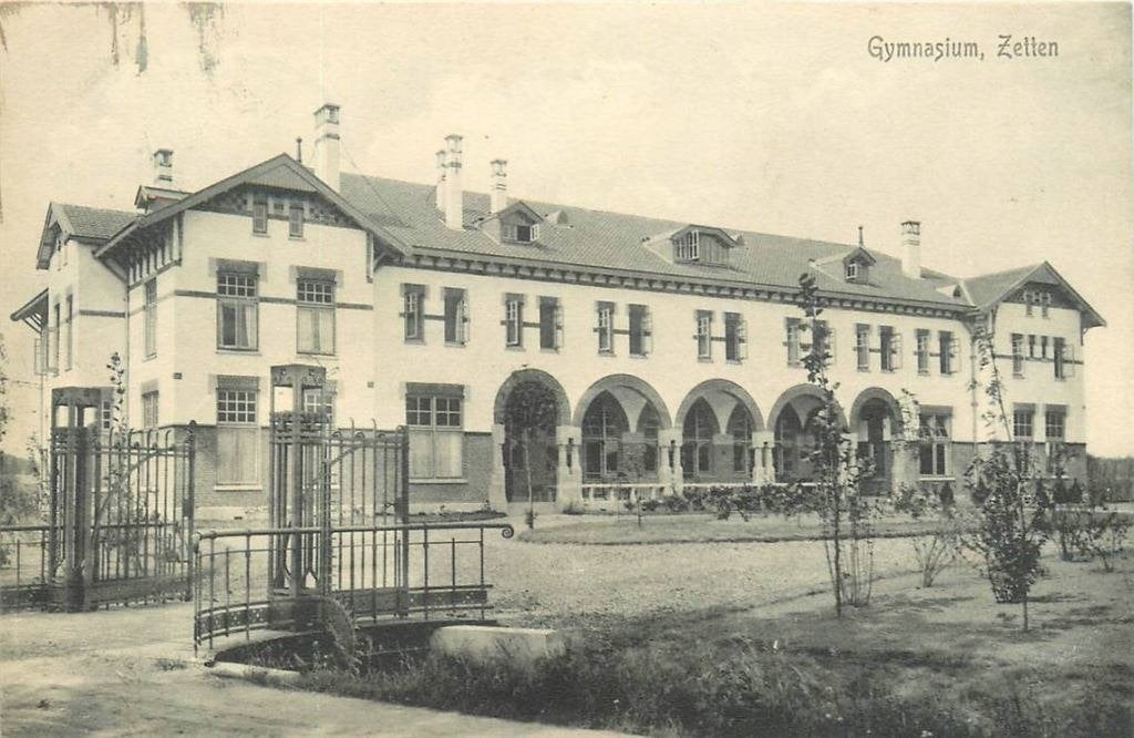 388-319-025 Zetten Gymnasium, Verzamelen, Ansichtkaarten | Nederland, Verzenden, Voor 1920, Gelderland