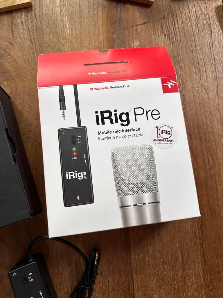iRig Pre Mobiele Microfoon Interface - Compact en Draagbaar, Ophalen of Verzenden, Zo goed als nieuw, Overige typen
