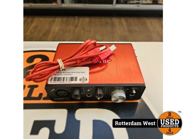 Focusrite Scarlett Solo 2nd Gen USB Audio Interface, Focusrite, Zo goed als nieuw, https://support.focusrite.com/hc/nl/requests/new
