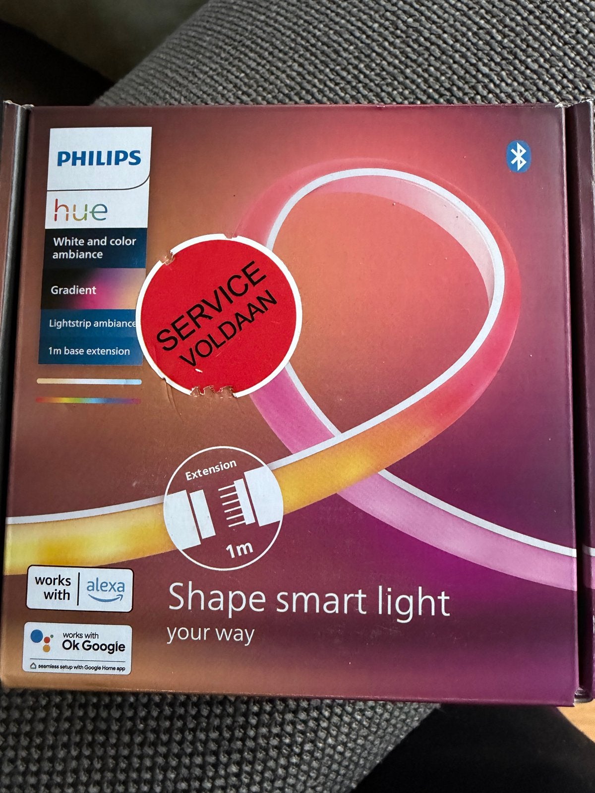 Philips Hue Gradient Lightstrip Ambiance 1m Extension, Kleur aanpasbaar, Ophalen, Nieuw, Philips Hue