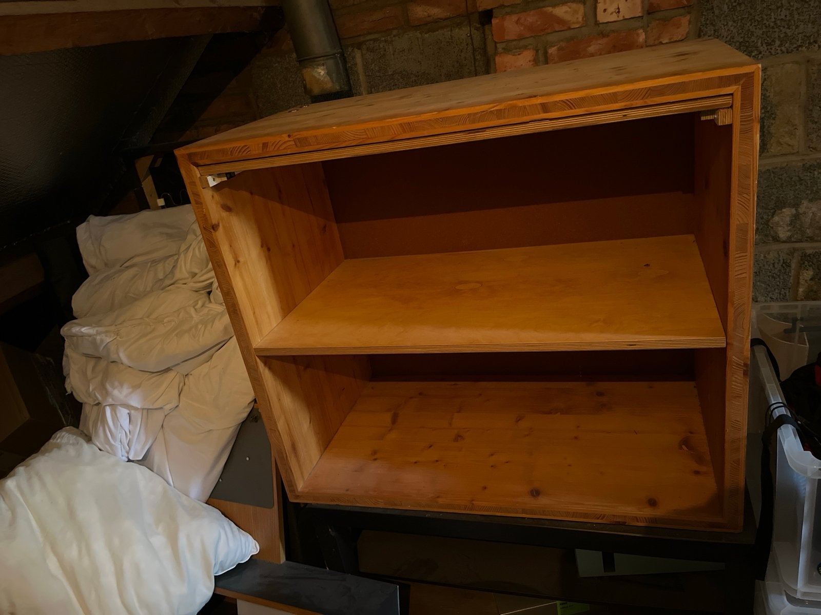 Houten plank met uitschuifbaar blad (bureau/tafel), Ophalen, Gebruikt