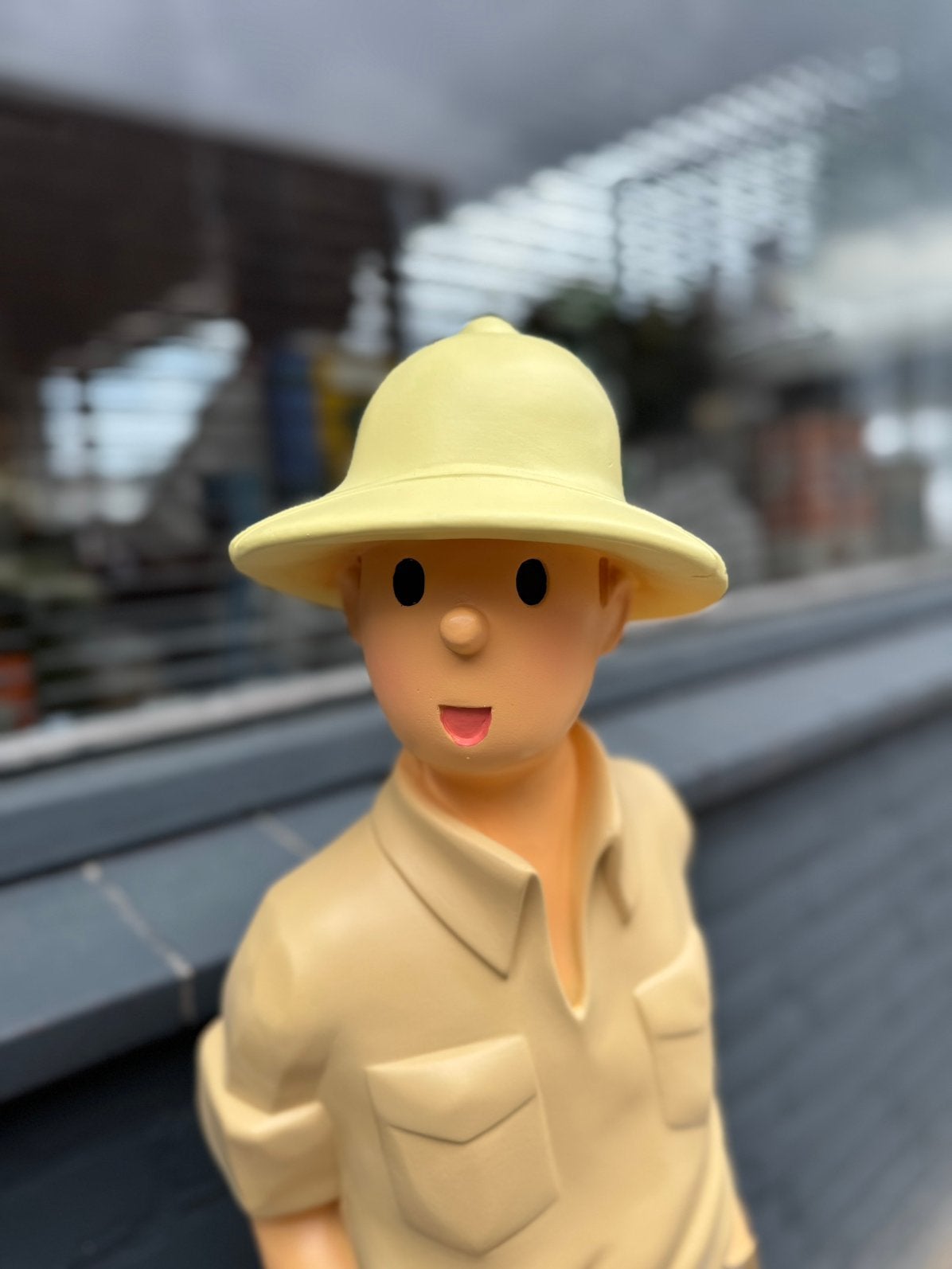 Groot beeld Kuifje met Bobbie - Avontuurlijke decoratie, Ophalen, Gebruikt, Mens