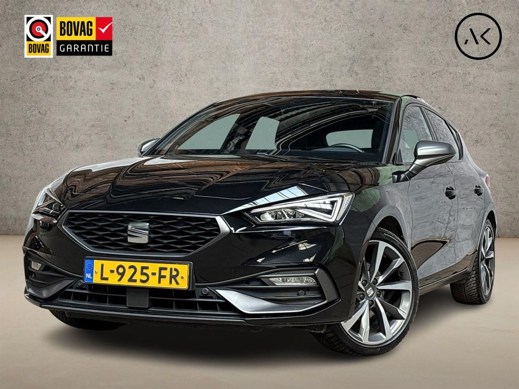 SEAT Leon 1.5 eTSI FR Sport 150Pk Automaat (SCHUIFDAK, APPLE, 12 maanden, 4 cilinders, Leder en Stof, Zwart