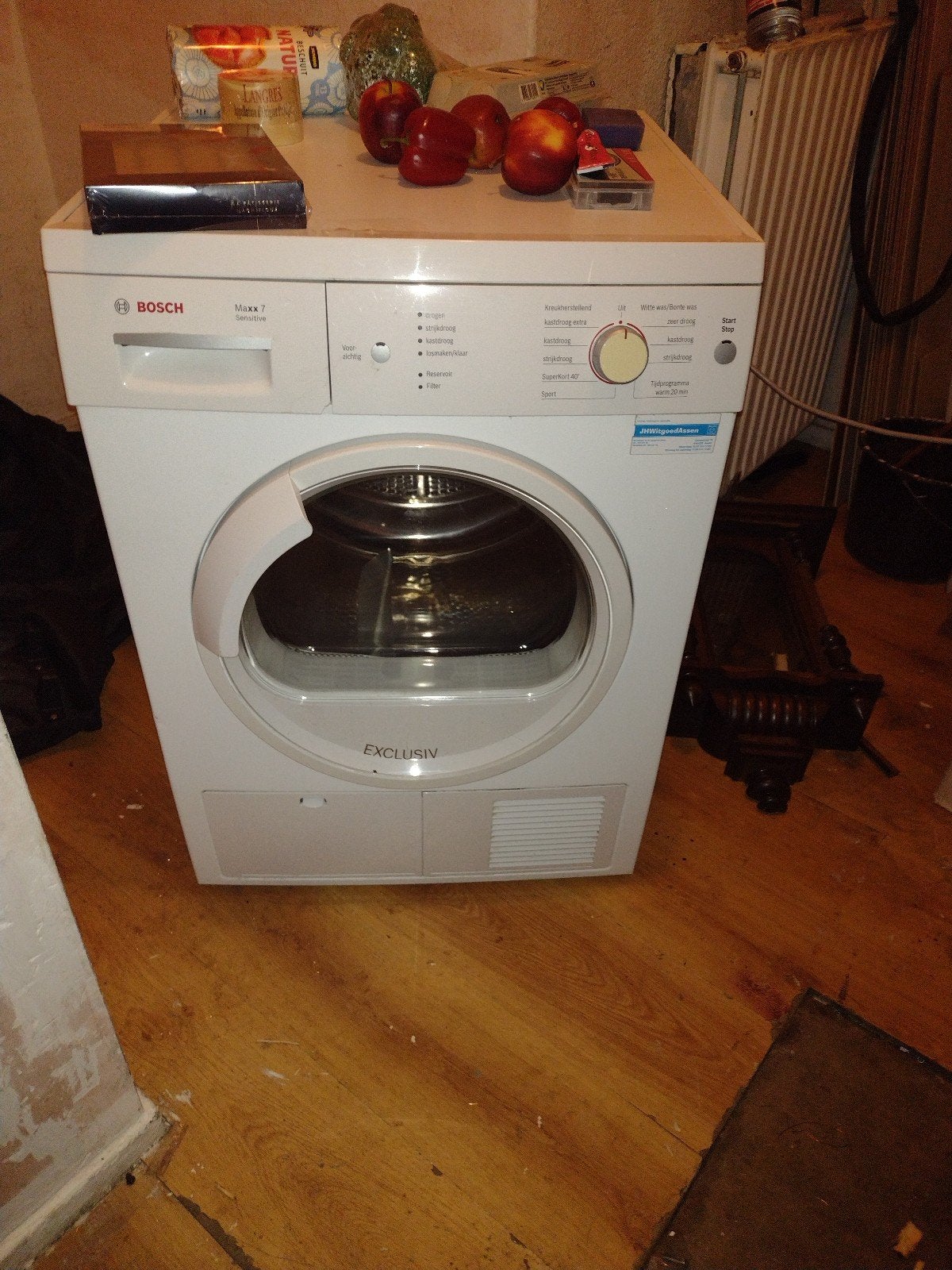 Bosch exclusiv was condensdroger, Witgoed en Apparatuur, Ophalen, Zo goed als nieuw, Energieklasse A of zuiniger, 85 tot 90 cm