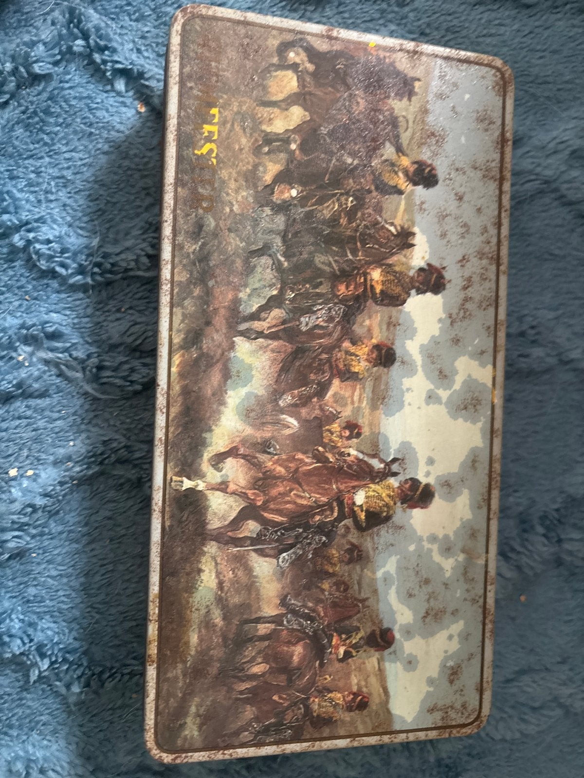 Vintage Ritmeester sigarenblik met ruiters, Ophalen of Verzenden