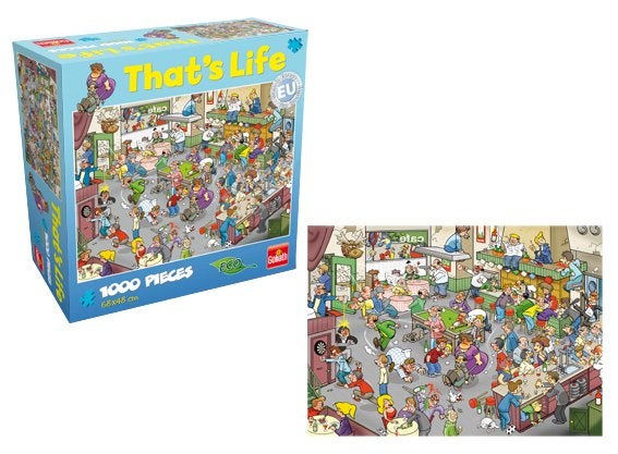 PUZZEL cafe, Ophalen of Verzenden, 500 t/m 1500 stukjes, Zo goed als nieuw, Legpuzzel