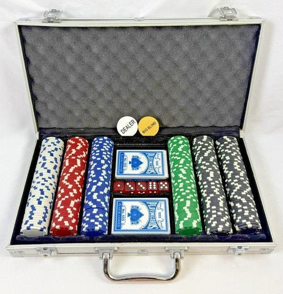 Pokerkoffer 300 chips aluminium koffer kaarten dobbelstenen, Coolsingel 104, 3011 AG Rotterdam, Netherlands, Verzenden, Een of twee spelers