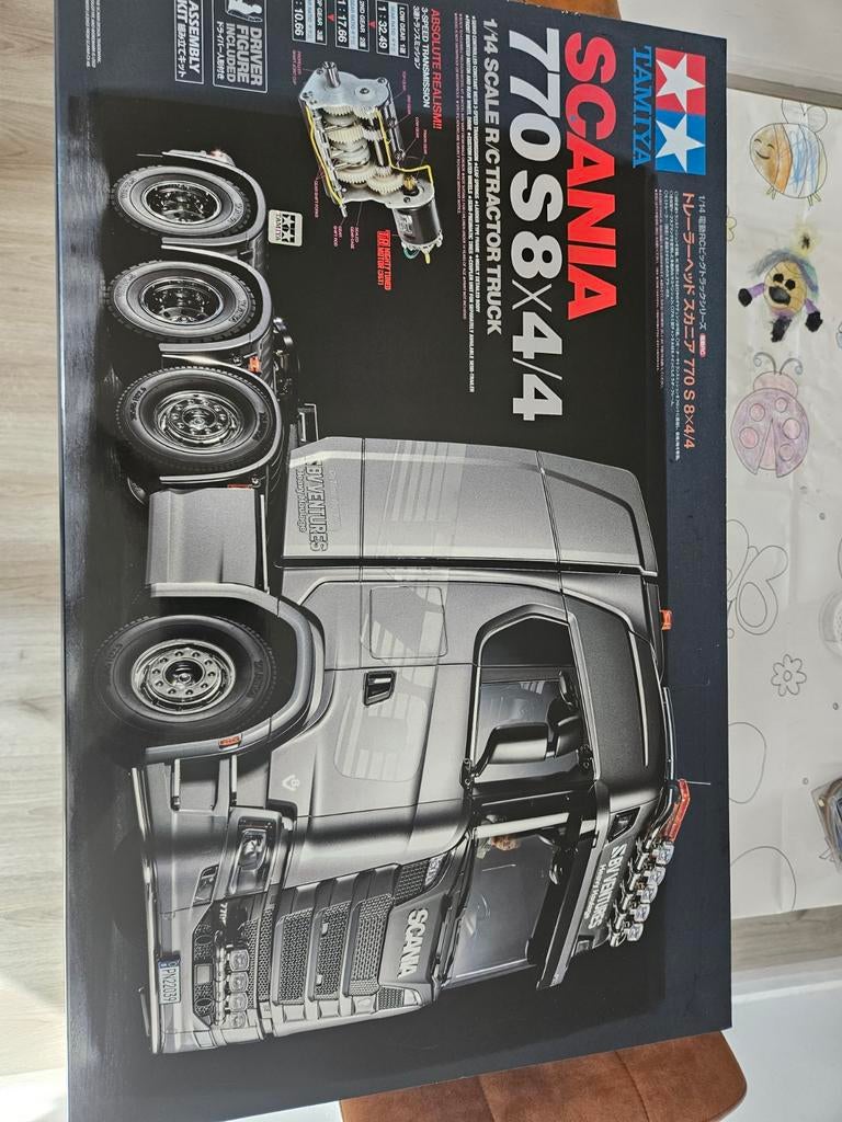Tamiya Scania 770S 8x4/4 (56371) 1:14 met SFR-1 module, Hobby en Vrije tijd, Groter dan 1:32, Nieuw, Ophalen of Verzenden, Truck