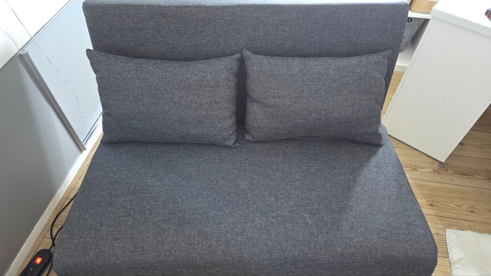 Grijze slaapbank - 120cm x 190 cm, Huis en Inrichting, Slaapkamer | Slaapbanken, Ophalen, Tweepersoons, 190 cm of minder, Zo goed als nieuw