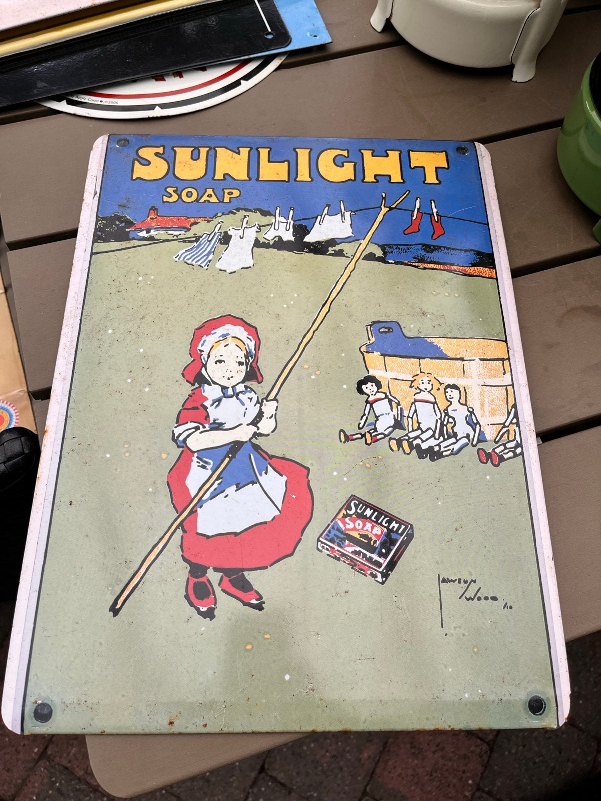 Vintage Sunlight Zeep Reclamebord - Uniek Verzamelobject, Ophalen of Verzenden