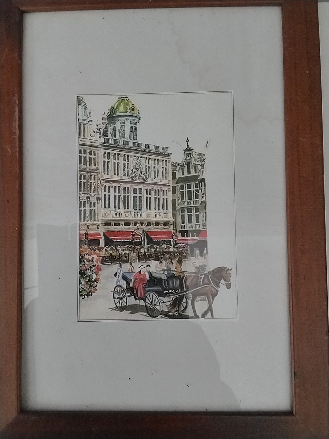 Set van 4 ingelijste prints, Antiek en Kunst, Kunst | Schilderijen | Klassiek, Achter glas, Ophalen of Verzenden, Klassiek, Print
