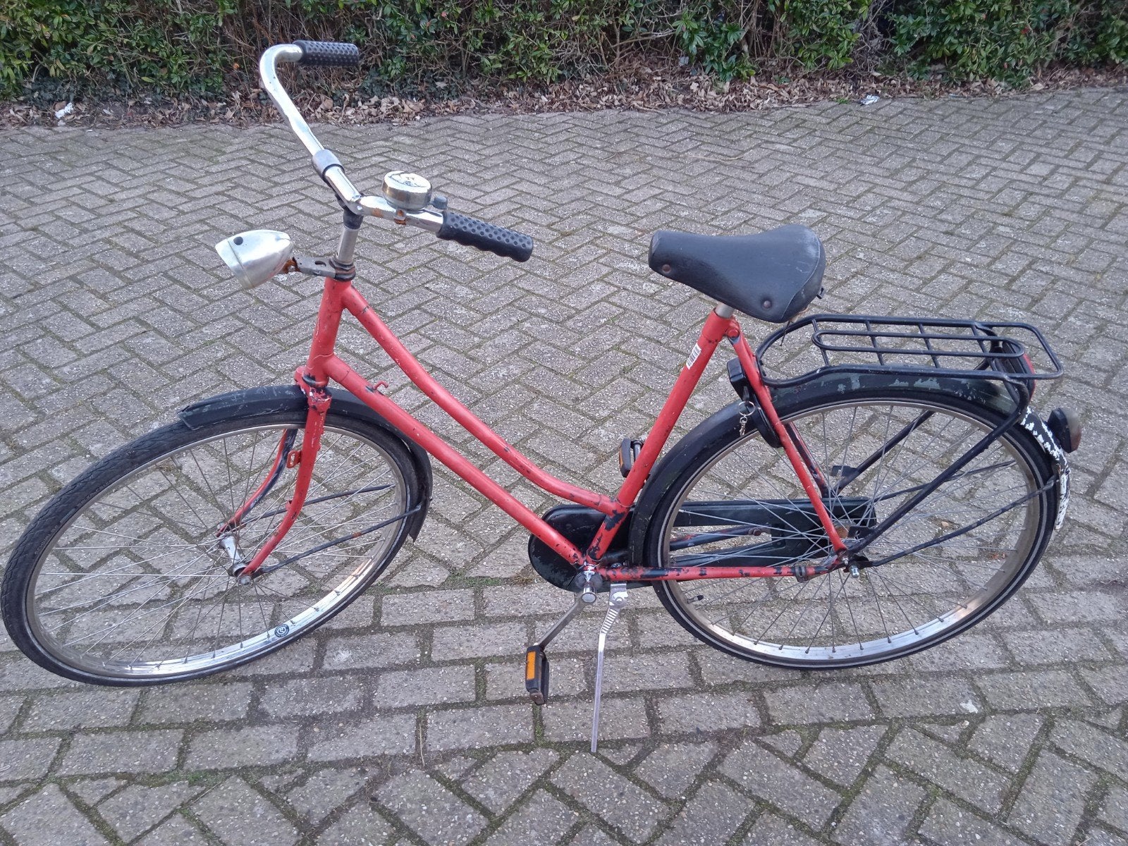 Degelijke rode fiets te koop, Terugtraprem, Gebruikt, 50 tot 53 cm, Ophalen