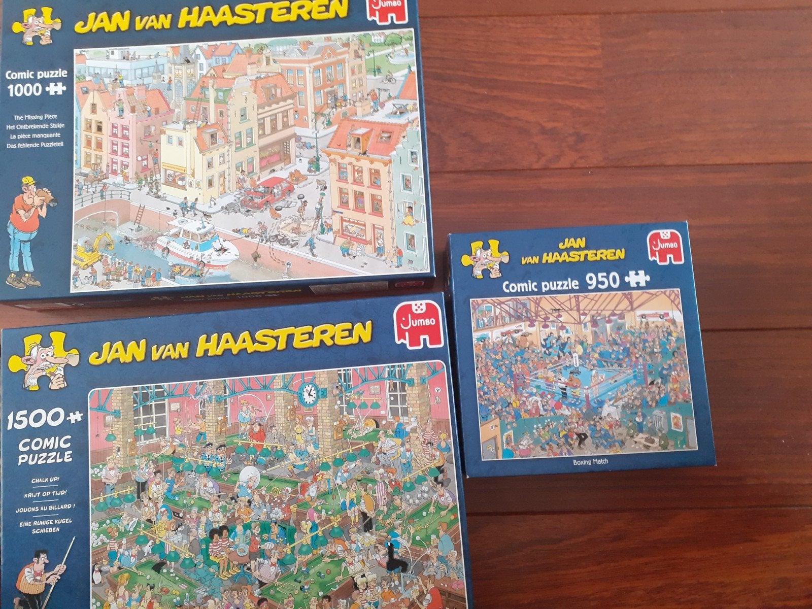 Gratis ruil legpuzzels 1000 stukjes jan van Haasteren, Hobby en Vrije tijd, Denksport en Puzzels, Ophalen, 500 t/m 1500 stukjes