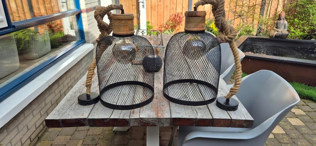 Lampenkap metaal, Tuin en Terras, Tuinsets en Loungesets, Ophalen of Verzenden, Overige materialen, 2 zitplaatsen