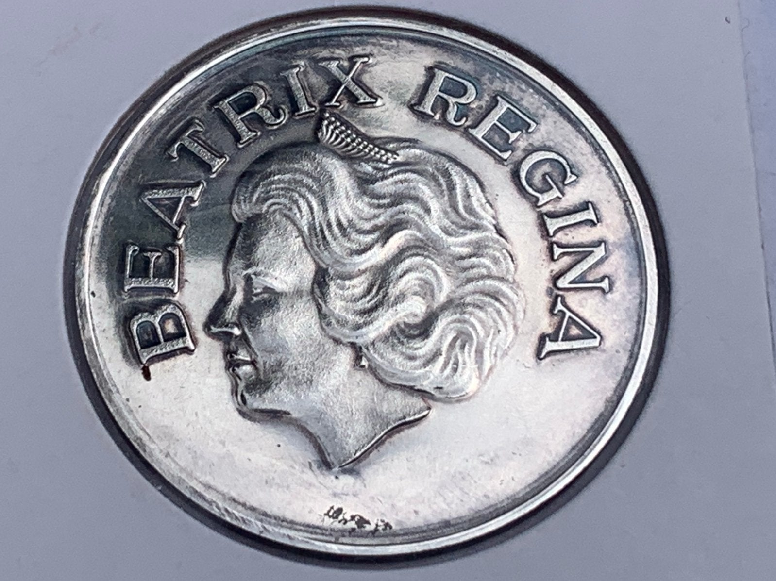 Zilveren beatrix 1980 herdenkingsmunt, Ophalen of Verzenden, Koningin Beatrix