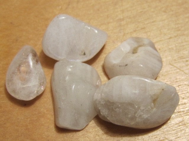 e. 2x 5 stuks edelstenen WITTE MAANSTEEN (3), Verzenden, Nieuw