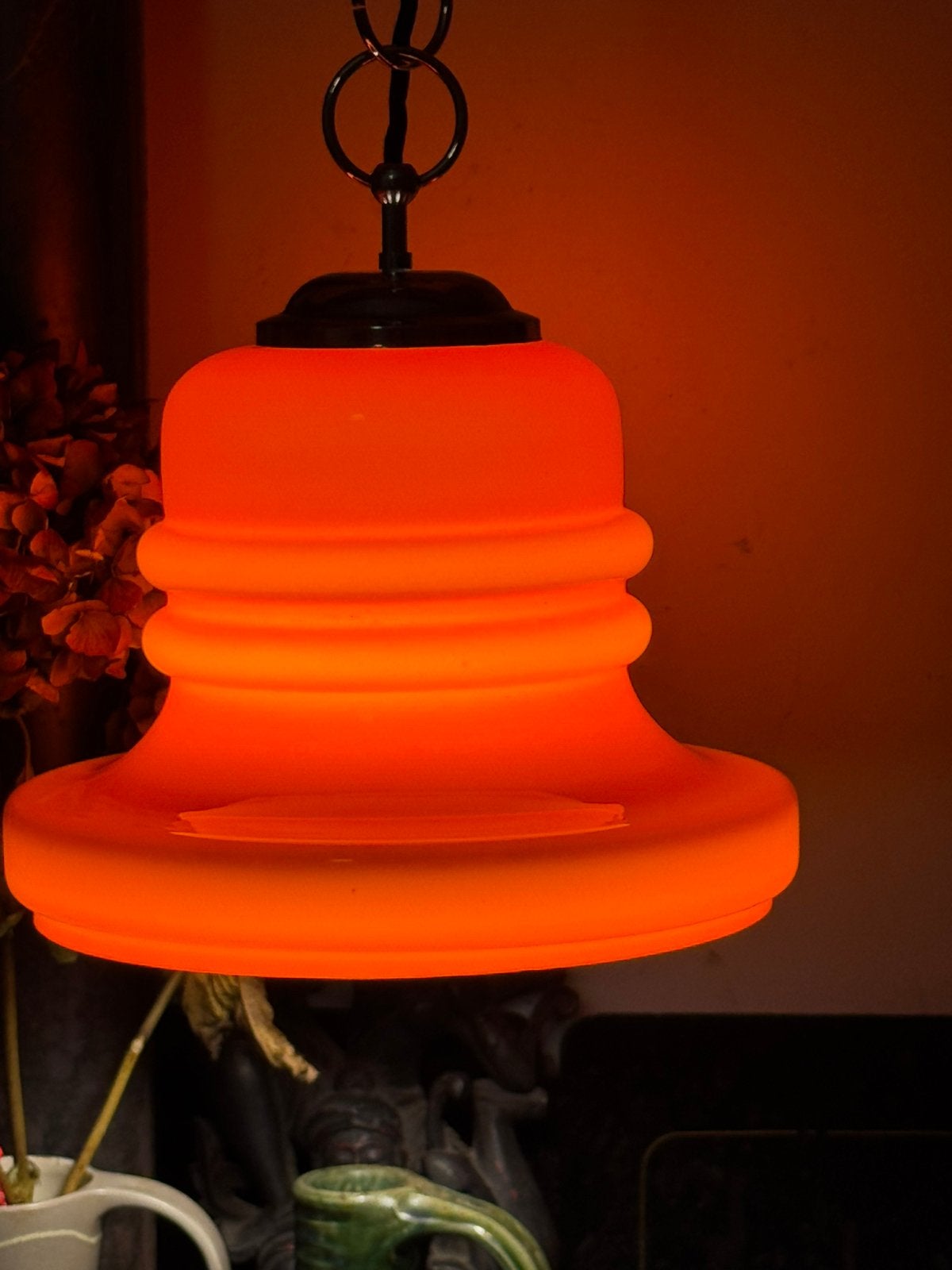 Hanglamp,sixties,zeventies,POP,Space Age,Mid-Century,vintage, Huis en Inrichting, Lampen | Hanglampen, Gebruikt, Glas, POP,SIXTIES,ZEVENTIES,SPACE AGE,MID-CENTURY