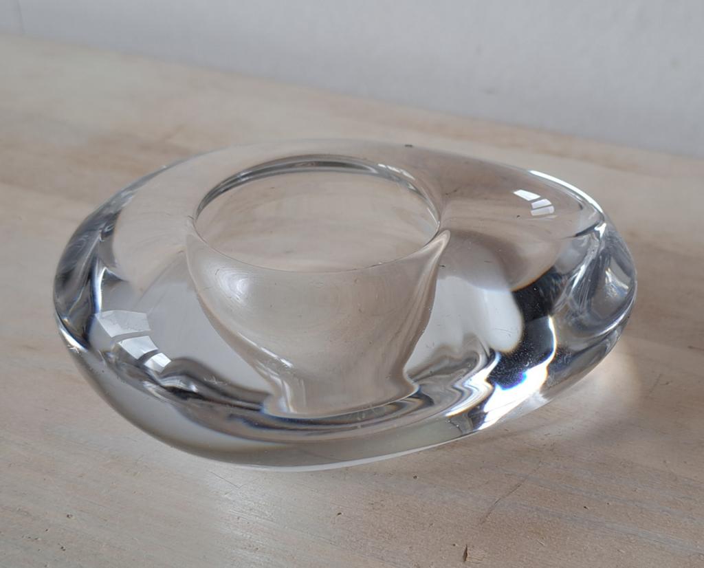 Glazen waxinelichthouder, Ophalen of Verzenden, Zo goed als nieuw, Overige materialen, Minder dan 25 cm
