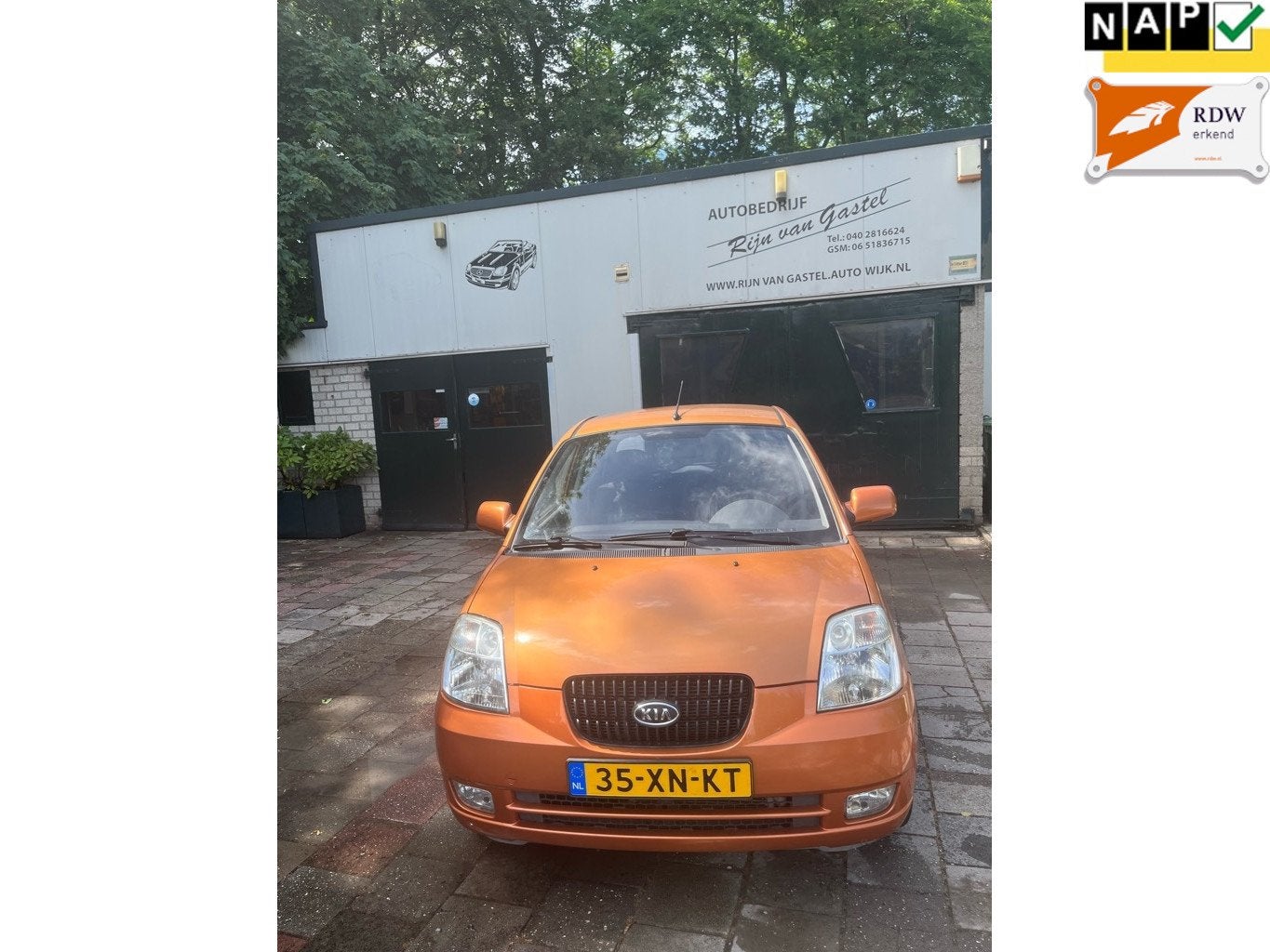 Kia Picanto airco 1.0 D-light (bj 2007), Auto's, Gebruikt, 61 pk, Origineel Nederlands, Bedrijf