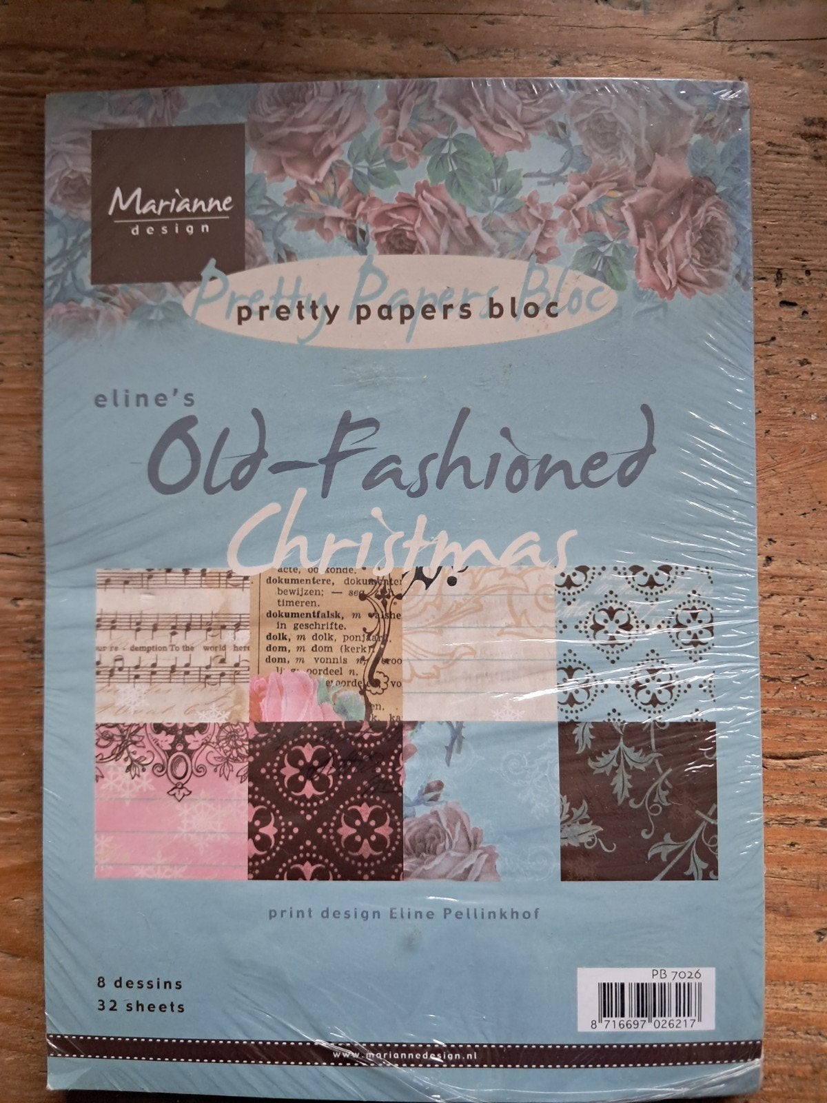 Marianne Design Pretty Papers Bloc Old-Fashioned Christmas, Ophalen of Verzenden