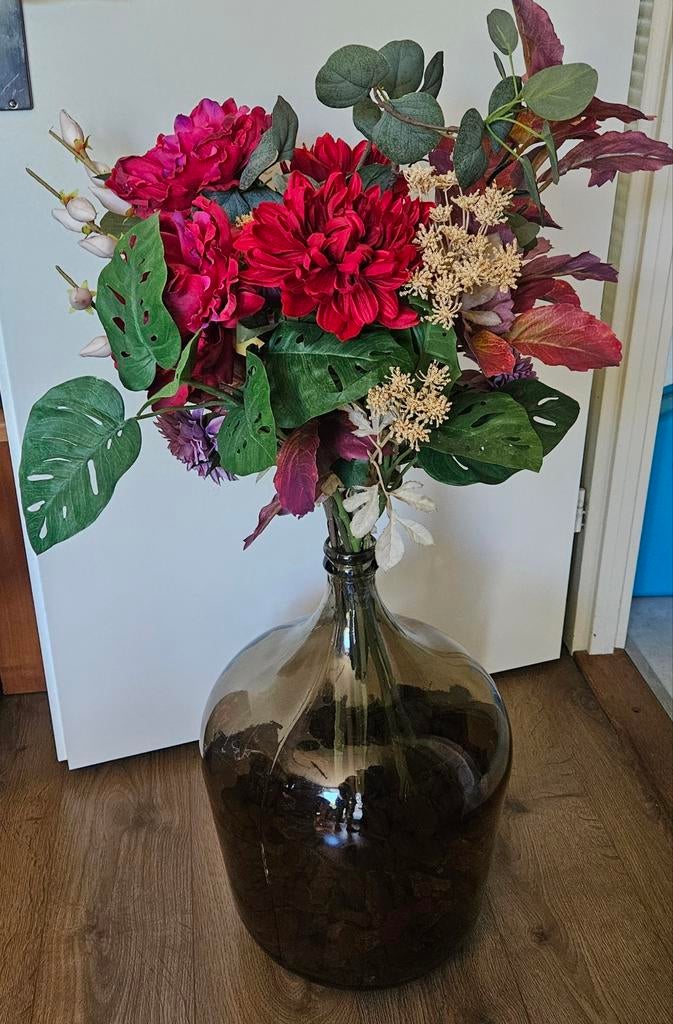 Glazen vaas // fles zonder decoratie zie info, Ophalen, Zo goed als nieuw