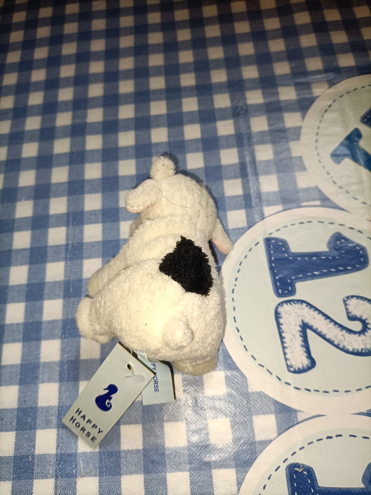 Happy Horse koe knuffeltje met kaartje 10 cm, Ophalen of Verzenden, Zo goed als nieuw, Koe
