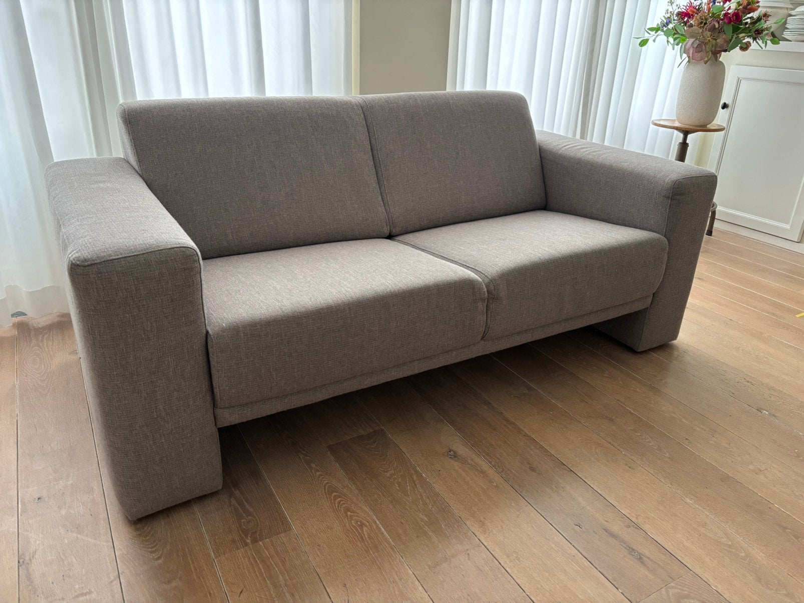Mooie comfortabele tweezits bank / bankstel / zitbank, Ophalen, Tweepersoons, 75 tot 100 cm, Zo goed als nieuw