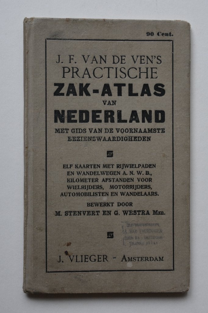 ZAK-ATLAS NEDERLAND 1932 LITHO J. Vlieger J.F. v/d Ven BK37, Boeken, Gelezen, J.F. van der Ven, 2000 tot heden, Ophalen of Verzenden