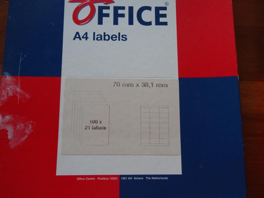 Office etiketten, 70 x 38,1, Ophalen of Verzenden, Nieuw