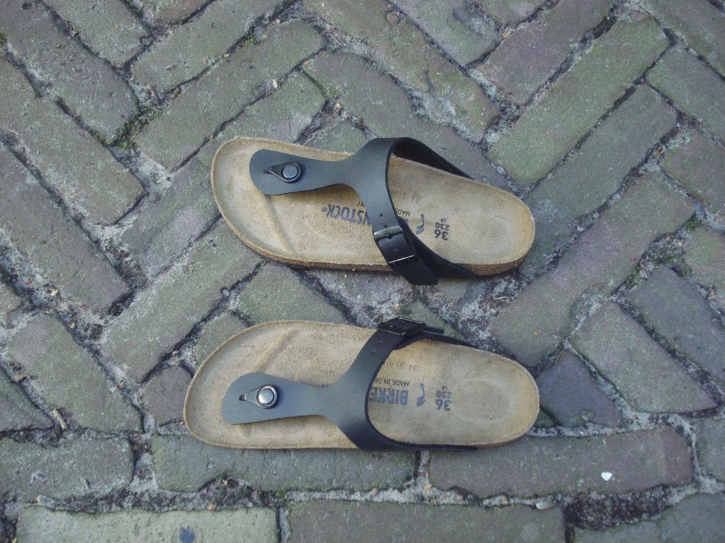 BIRKENSTOCK GIZEH ZWART36 NIEUW GRATIS VERZENDING PER POST, Slippers, Verzenden, Zwart, Nieuw