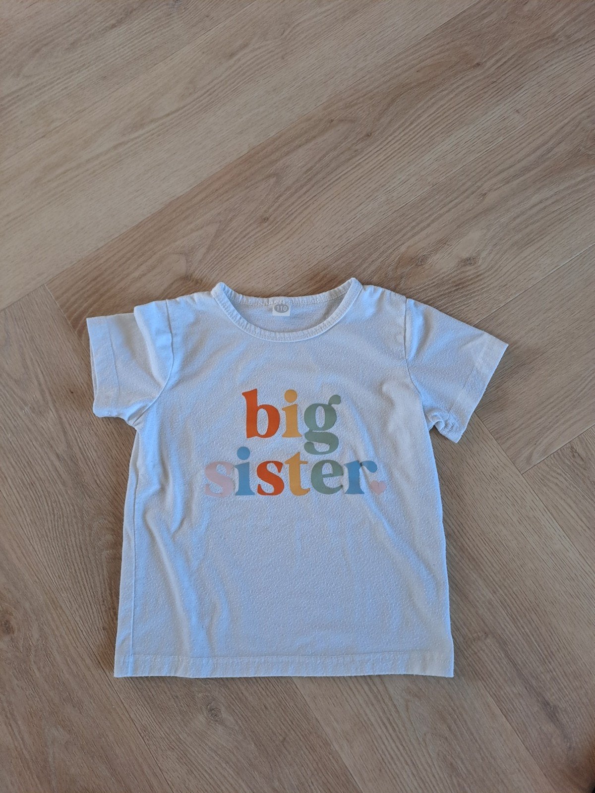 T-shirt 'Big Sister' maat 110, Kinderen en Baby's, Ophalen, Gebruikt, Meisje, Shirt of Longsleeve