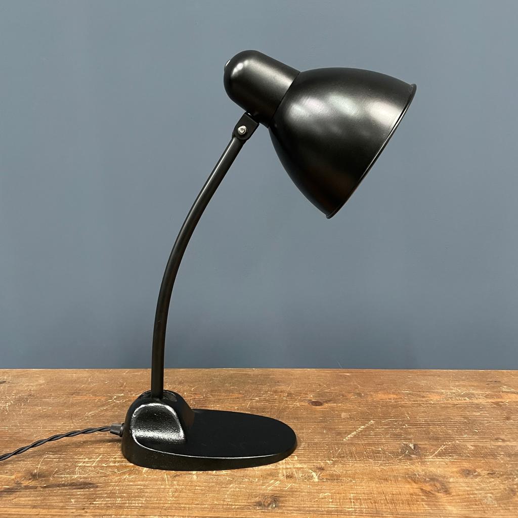 Oude zwarte Siemens bureaulamp model L299 bauhaus vintage, Ophalen of Verzenden