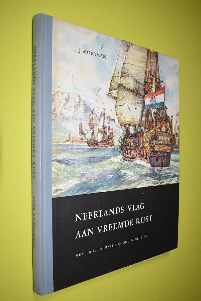 Plaatjesalbum Neerlands vlag aan vreemde kust 1955 compleet, Ophalen of Verzenden, Gelezen, J.J. Moerman, Plaatjesalbum