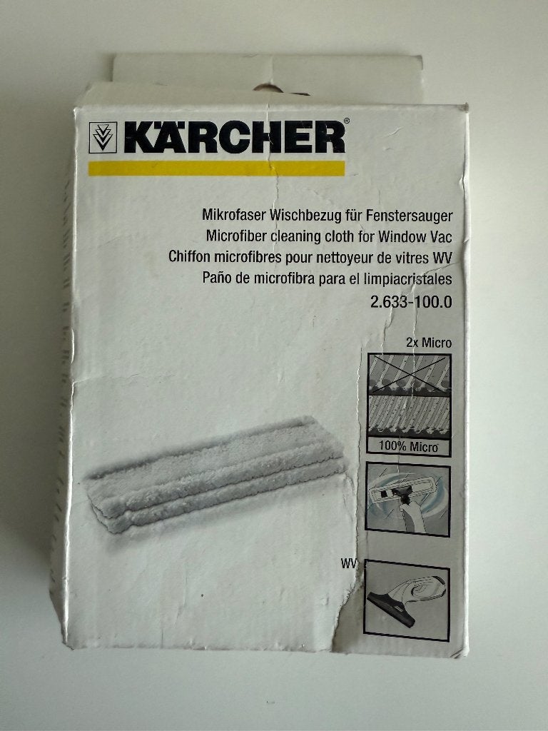 Kärcher 2.633-100.0 microvezel wisserovertrek stoomreiniger, Ophalen of Verzenden, Nieuw