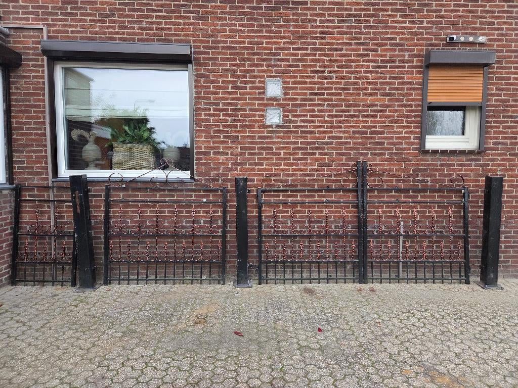 autopoort, looppoort en hek, Tuin en Terras, Ophalen, Met poort, Gebruikt, Sierhekwerk