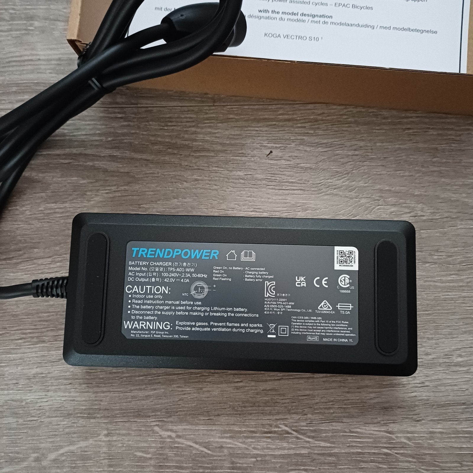 Trendpower Oplader TPS-A01-WW voor E-bike/E-scooter, Ophalen of Verzenden, Nieuw