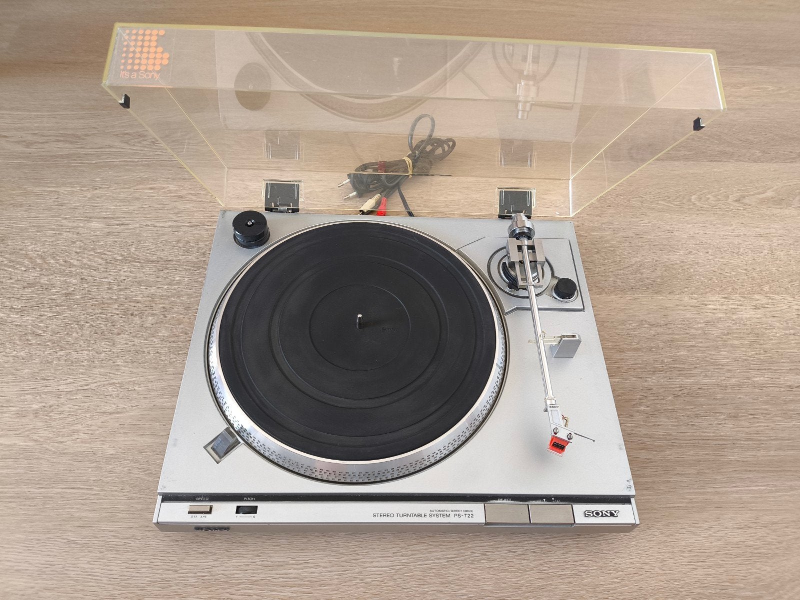 Sony PS-T22 Platenspeler met Behringer Phono Preamp, Automatisch, Ophalen of Verzenden, Zo goed als nieuw, Platenspeler
