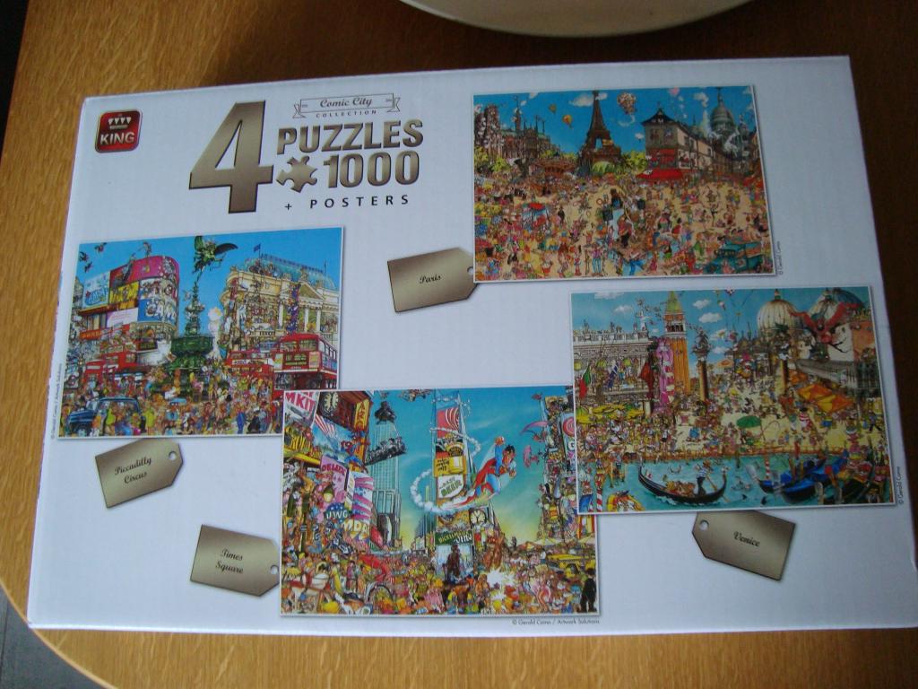 4 puzzels van 1000 stukjes, Ophalen of Verzenden, 500 t/m 1500 stukjes, Nieuw, Legpuzzel