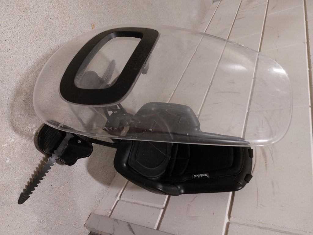 Bo bike voorop fietsstoel met scherm, Ophalen, Voorzitje, 0 t/m 13 kg, Gebruikt