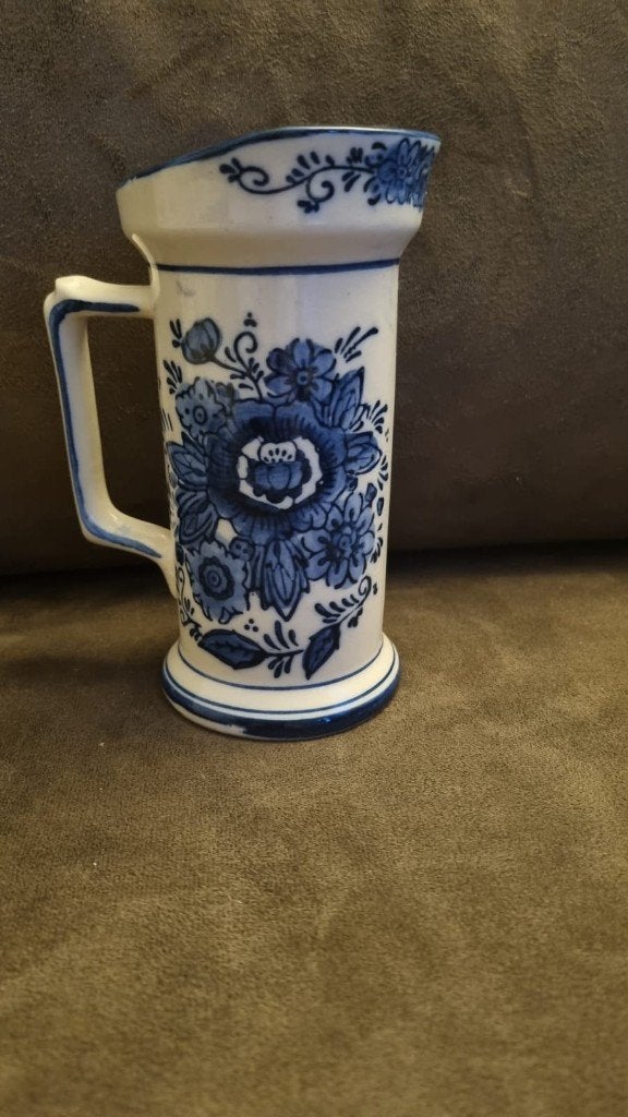 Delfts blauw kannetje, handgeschilderd. Met certificaat, Antiek en Kunst, Ophalen of Verzenden