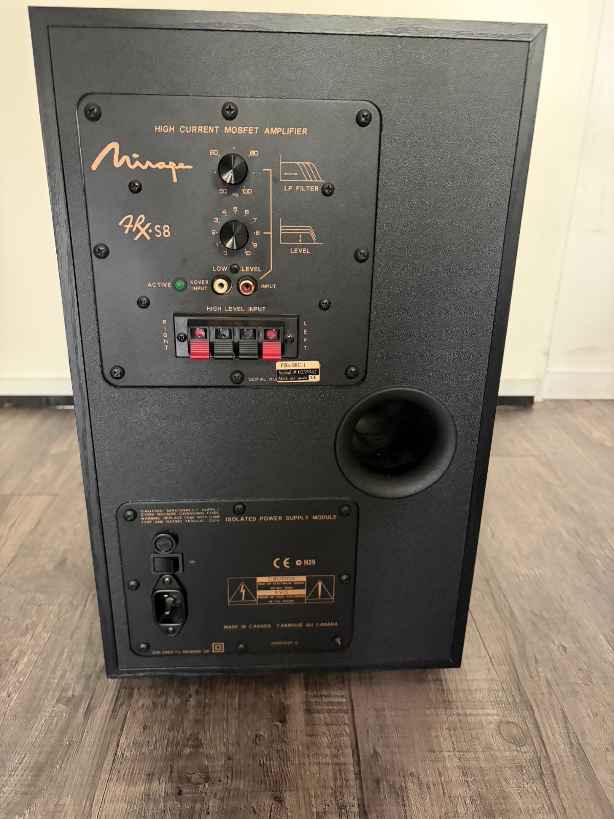 Mirage FRx-S8 Subwoofer, Audio, Tv en Foto, Luidsprekers, Gebruikt, Subwoofer, 120 watt of meer, Overige merken, Ophalen